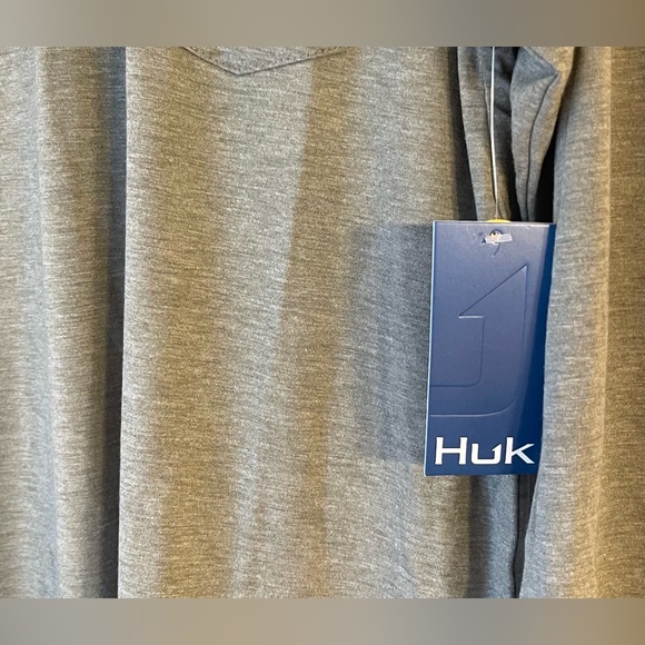 NWT Huk Green Pullover Long Sleeve Front Pocket Waypoint Hoodie - Picture 4 of 7